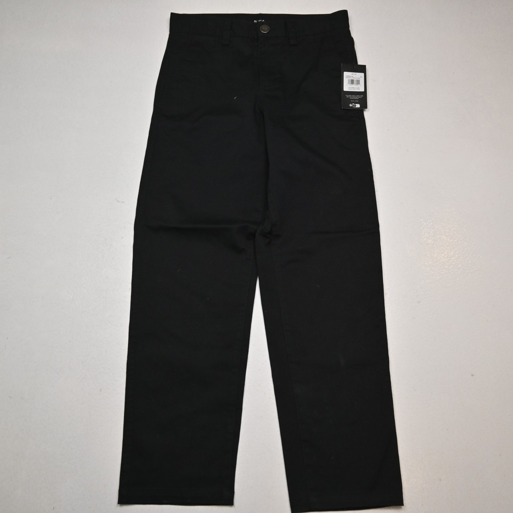 RVCA Pants Boys 16 28x28 Black Boys Weekend Fit Cotton Blend Straight‎
